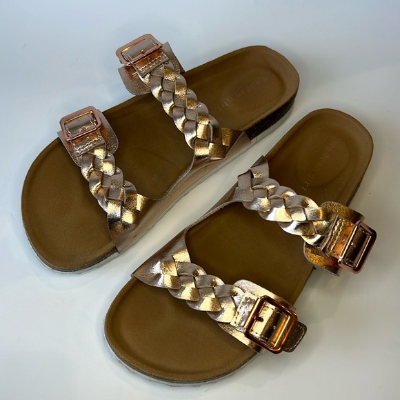 Madden Girl Other - Madden Girl Rose Gold Braided Sandals size 3